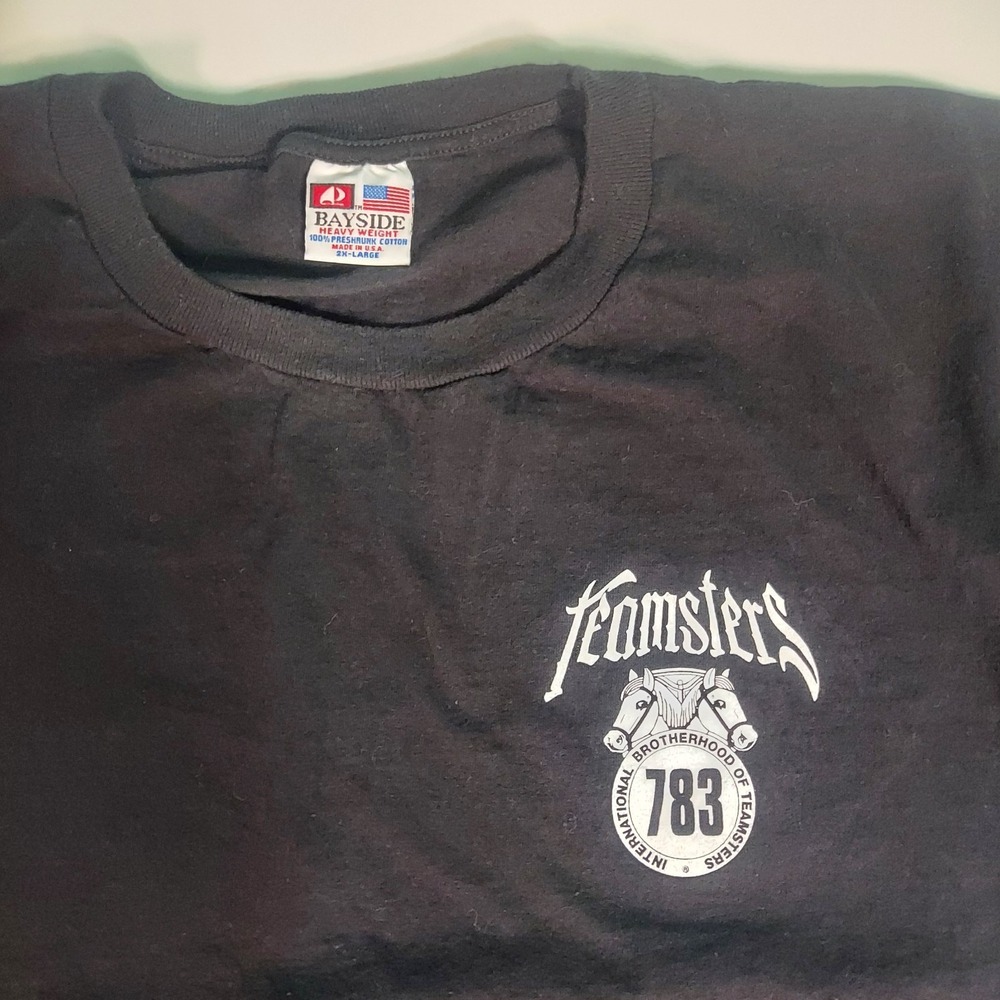 Vintage‎ Bayside Teamster 783 Mens Black Tshirt 2x Made In USA